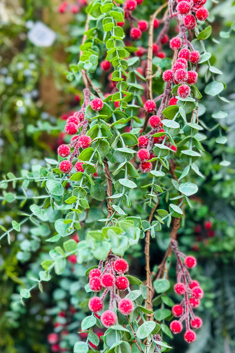 Evergreens and Red Berries Garland 59"