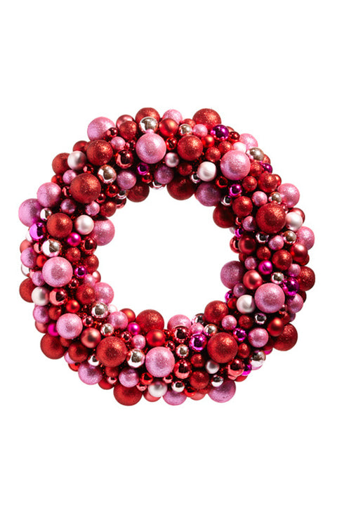 Ball Ornament Wreath 24" Multicolor