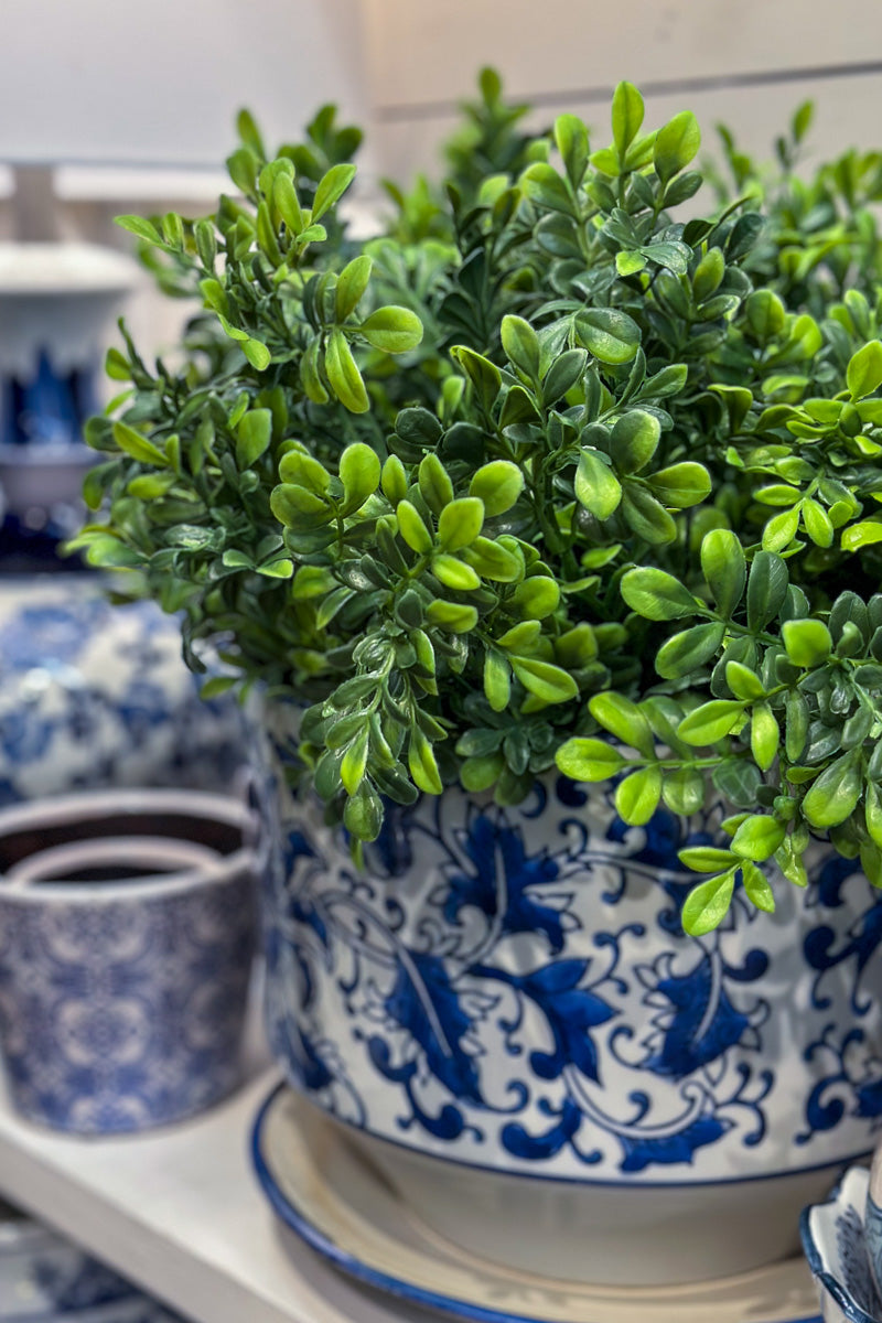 Faux Boxwood Bush 14" Green