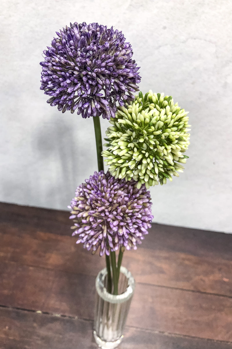 Faux Allium Spray 17.5"Lavender