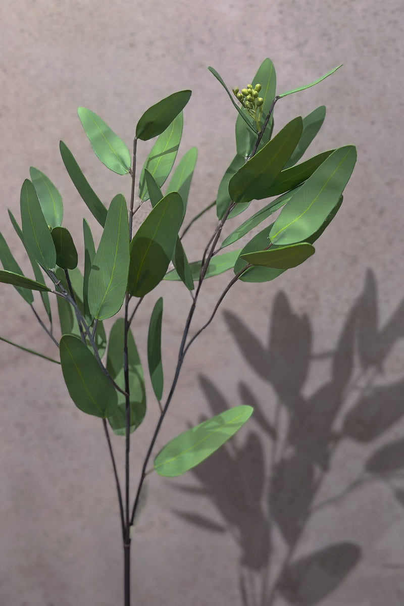 Faux Eucalyptus Leaf Spray 31" Green Gray