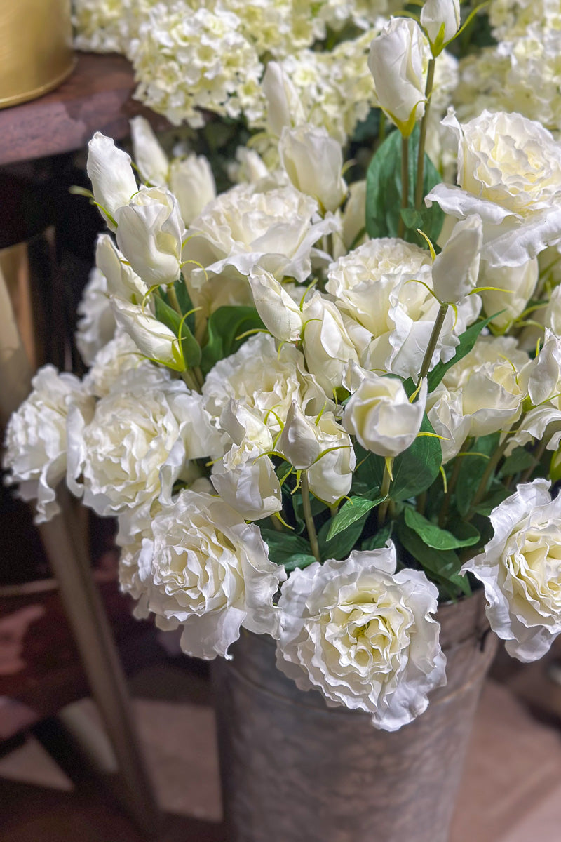 Faux Lisianthus Stem 22" White