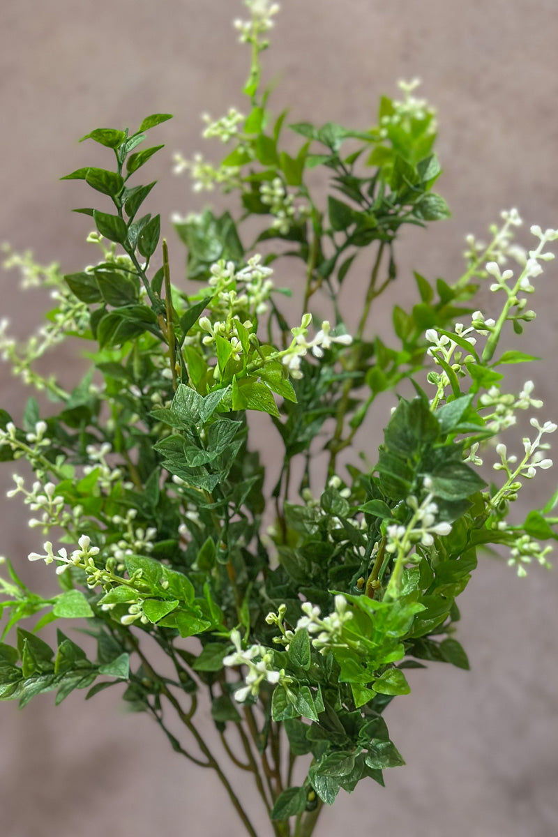 Faux Mint Leaf & White Berry Bush 19"