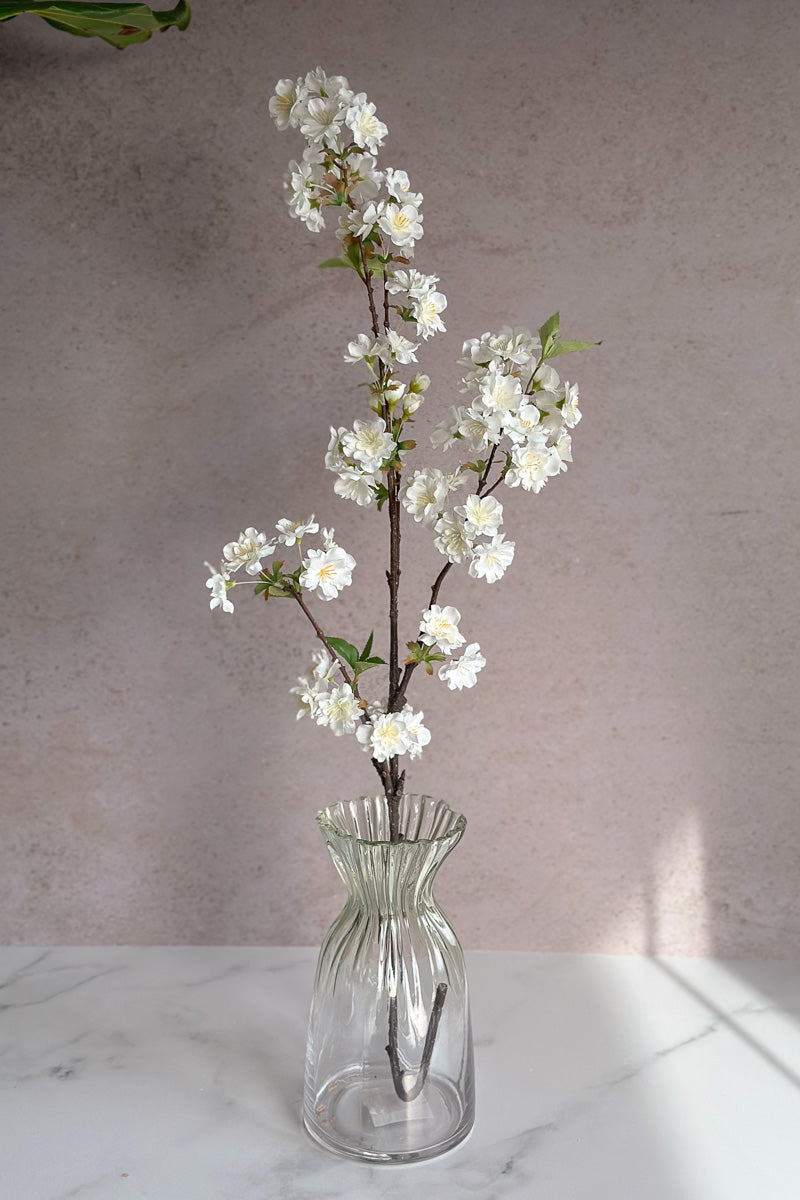 Faux Cherry Blossom Spray 36" Cream