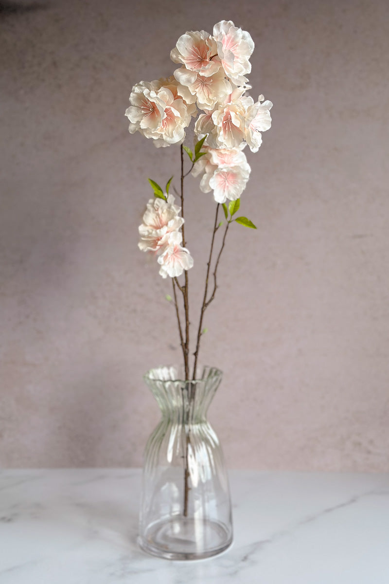 Silk Peach Blossom Spray 30.75" Peach