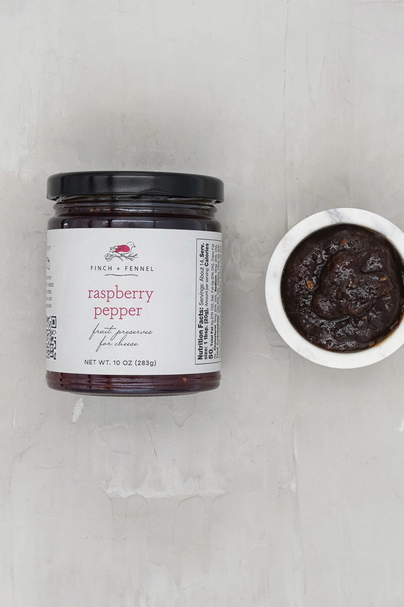 Finch + Fennel Raspberry Pepper Fruit Preserves for Cheese 10 oz