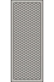 Floor Mat | Black & White Mosaic | 3' X 8'
