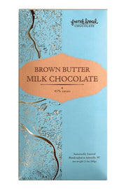 French Broad Chocolates Brown Butter Milk 45%- 60g Milk Chocolate Bar