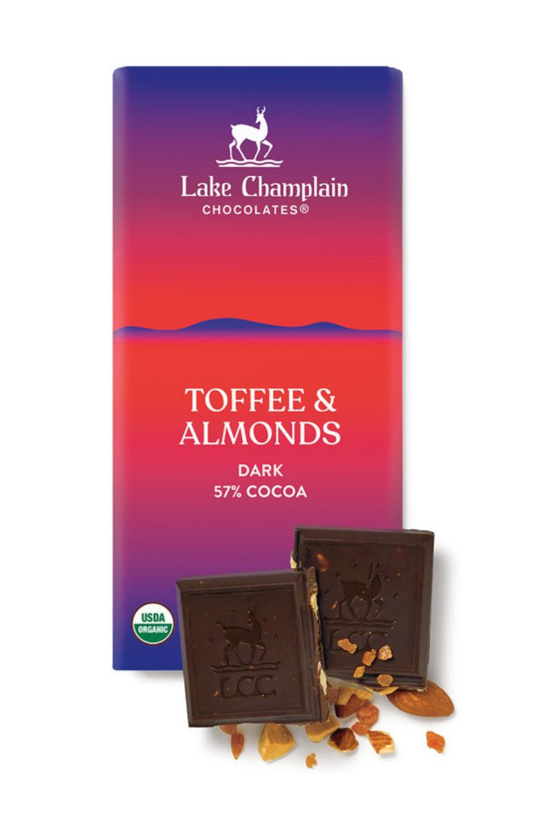 Lake Champlain Signature Bar Toffee & Almonds Dark Chocolate Bar