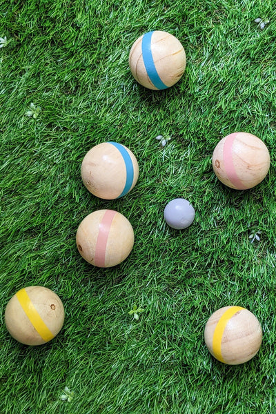 GAME, WOODEN BOCCE SET