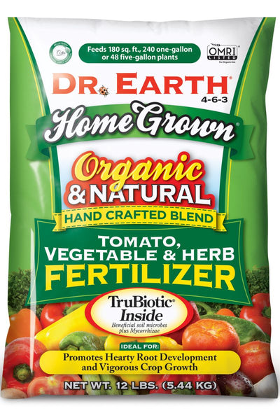 Dr. Earth Organic and Natural Home Grown Tomato, Vegetable & Herb 4-6-3 Fertilizer 12 lb