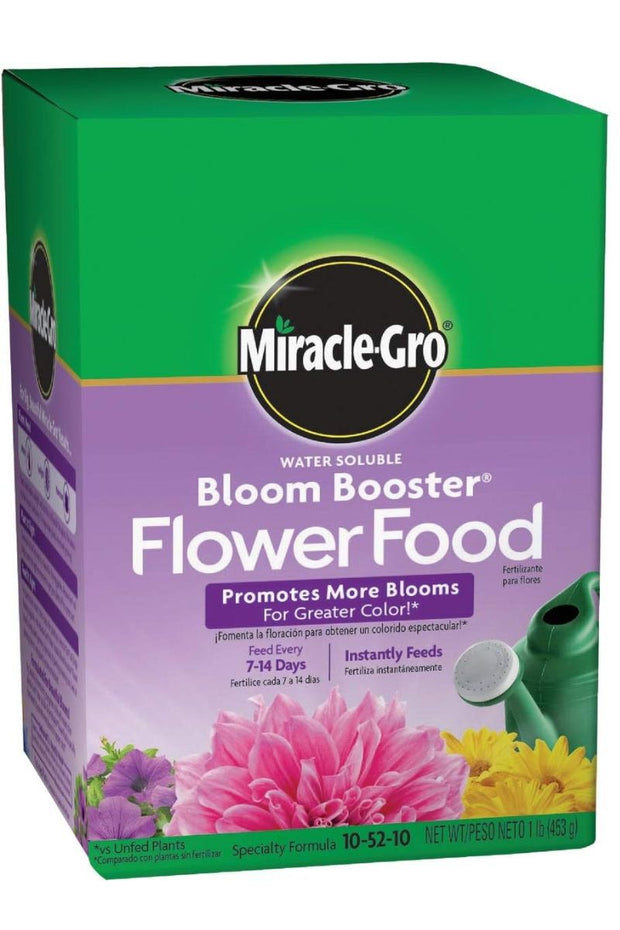 Miracle-Gro Water Soluble Bloom Booster Flower Food 10-52-10 1 lb