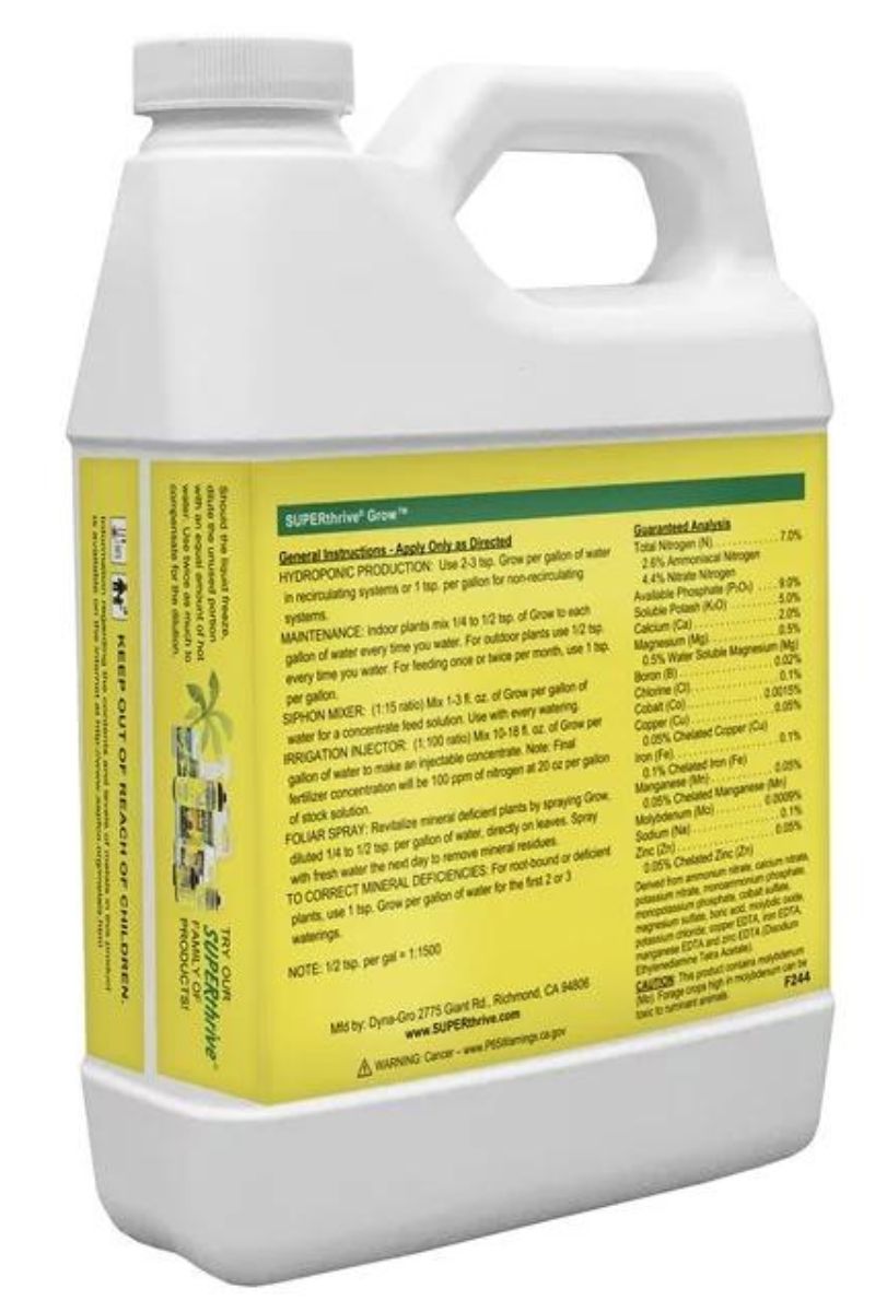 SUPERthrive Grow 7-9-5 Plant Food 32 oz – Chalet