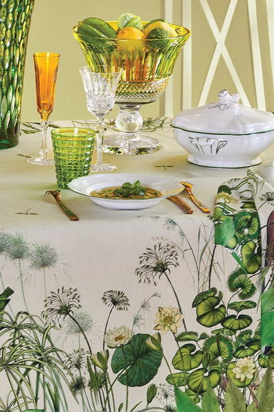 Garnier-Thiebaut Nenuphars Parchemin Tablecloth 61“ x 102”