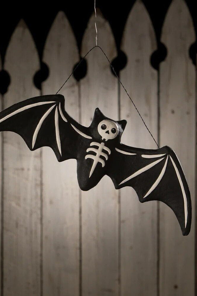 Bethany Lowe Large Skeleton Bat Paper Mache