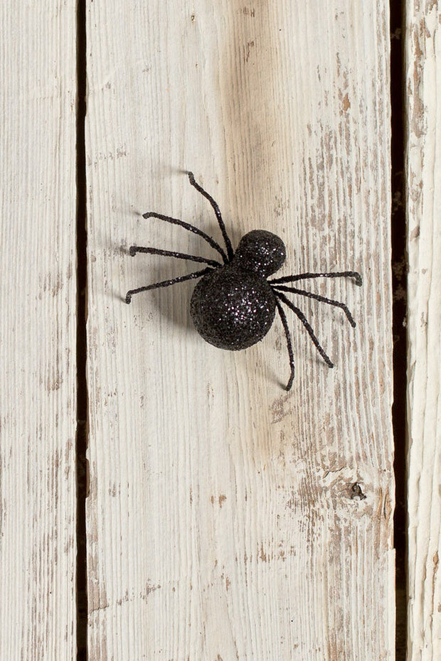 Bethany Lowe Glittered Spider Black