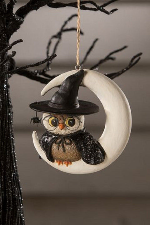 ORN WITCH OWL ON MOON