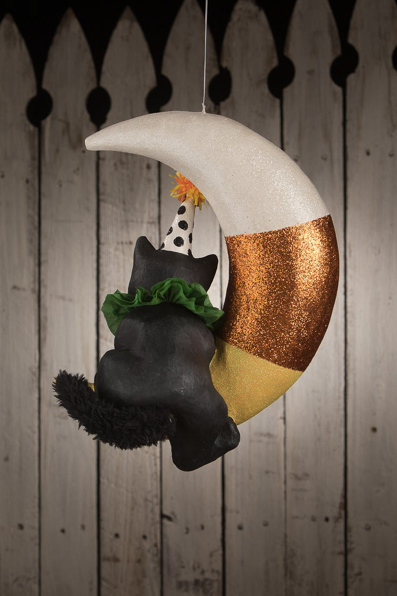 Bethany Lowe Party Kitty Candy Corn Moon