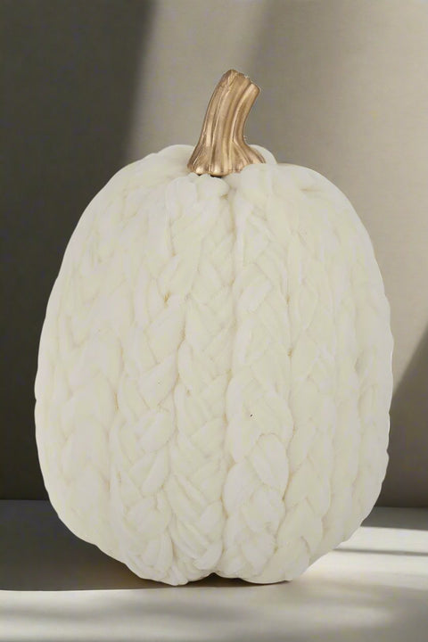 Braided Pumpkin 9.75" White