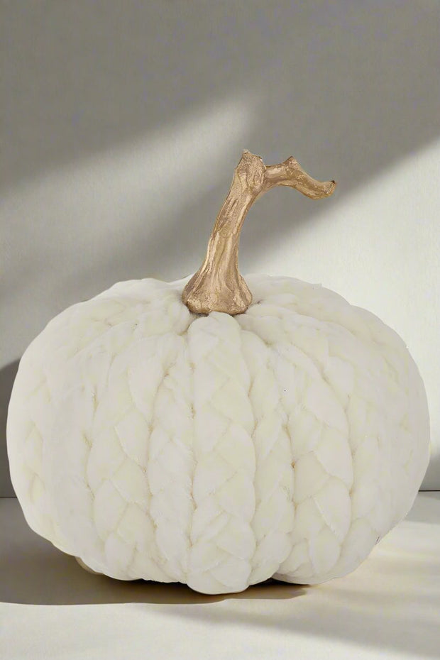 Braided Pumpkin 8" White