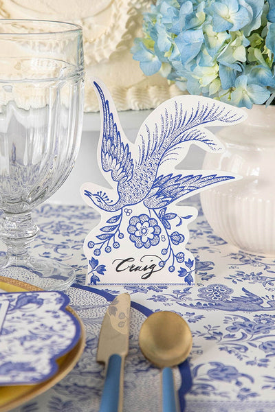 Hester & Cook Blue Asiatic Pheasant Place Card 12 pack