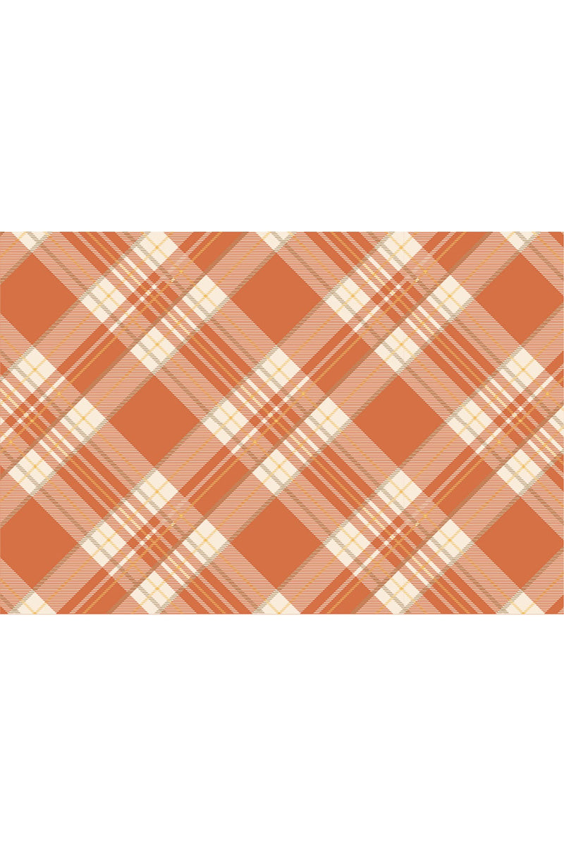 Hester & Cook Orange Plaid Placemat