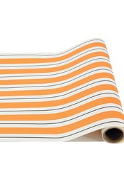 Hester & Cook Orange & Black Awning Stripe Runner 20" x 25'