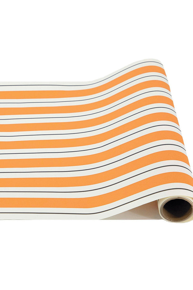 Hester & Cook Orange & Black Awning Stripe Runner 20" x 25'