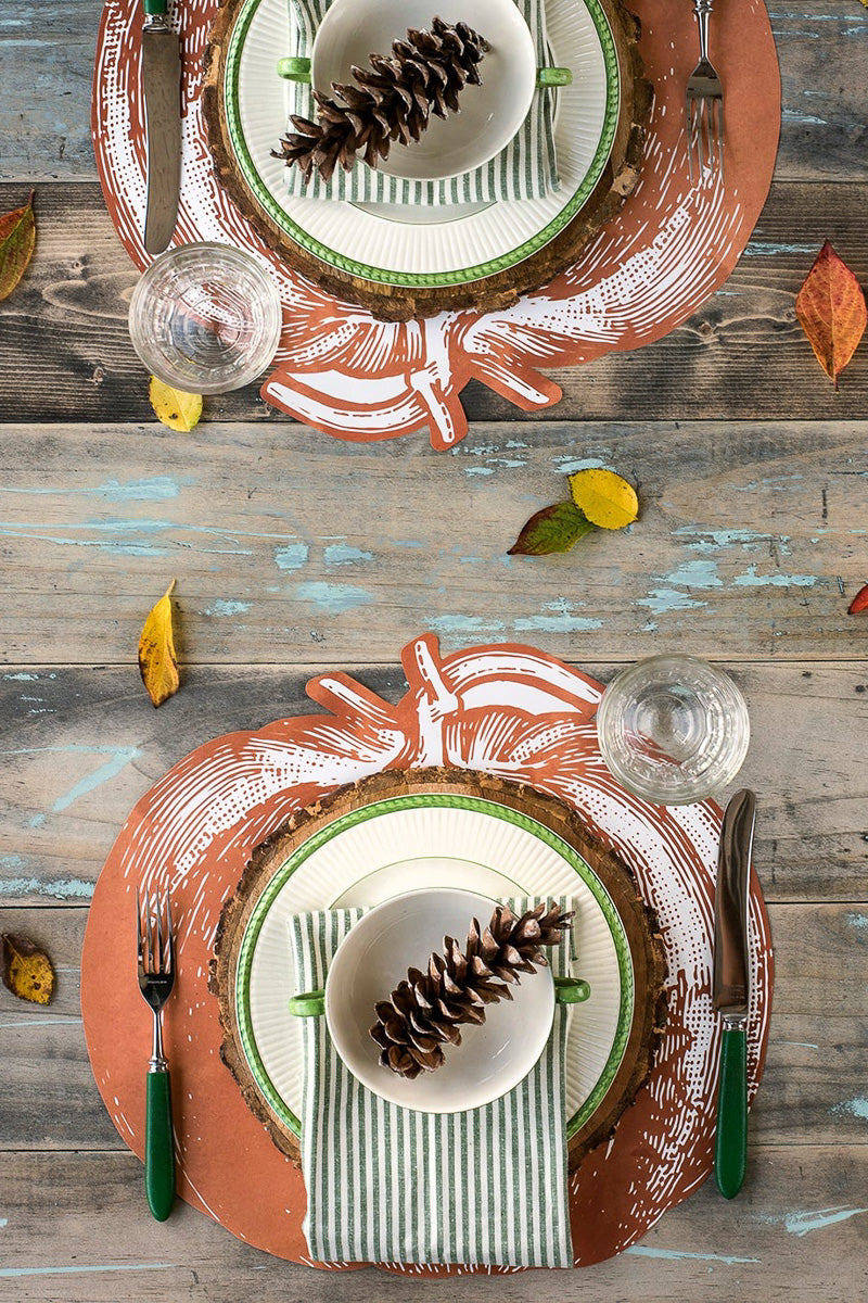 Hester & Cook Die-Cut Pumpkin Placemat
