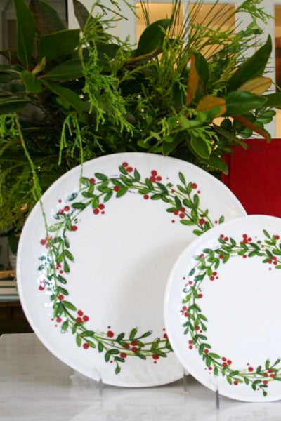 Relish Christmas Wreath Dinner Plate