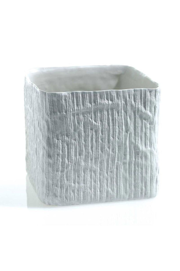 Linen Cube Pot 6.75" X 6.25"
