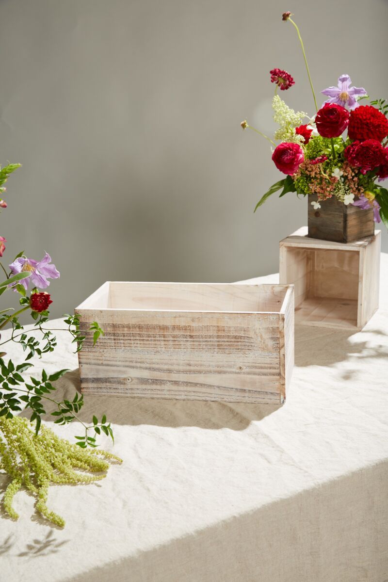 Woodland Planter 13.5"x7"x 6" Whitewash