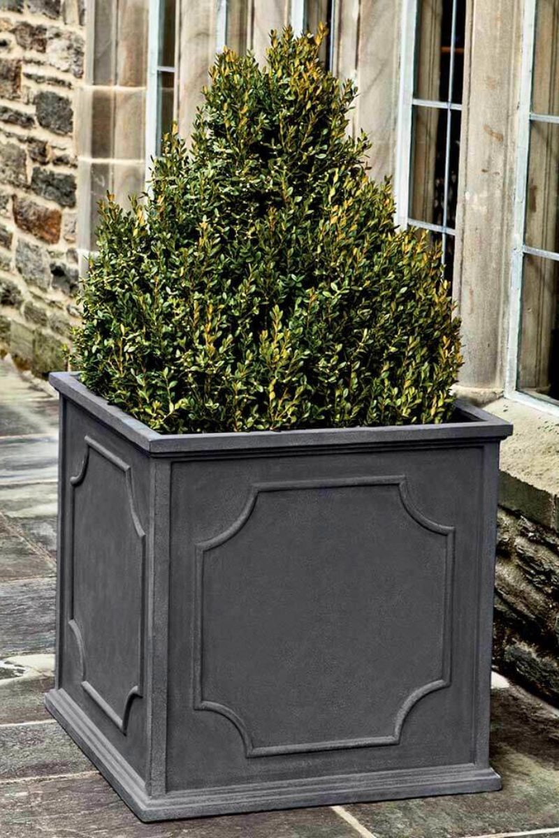 Campania Cumberland Square Planter Large 22" Lead Lite