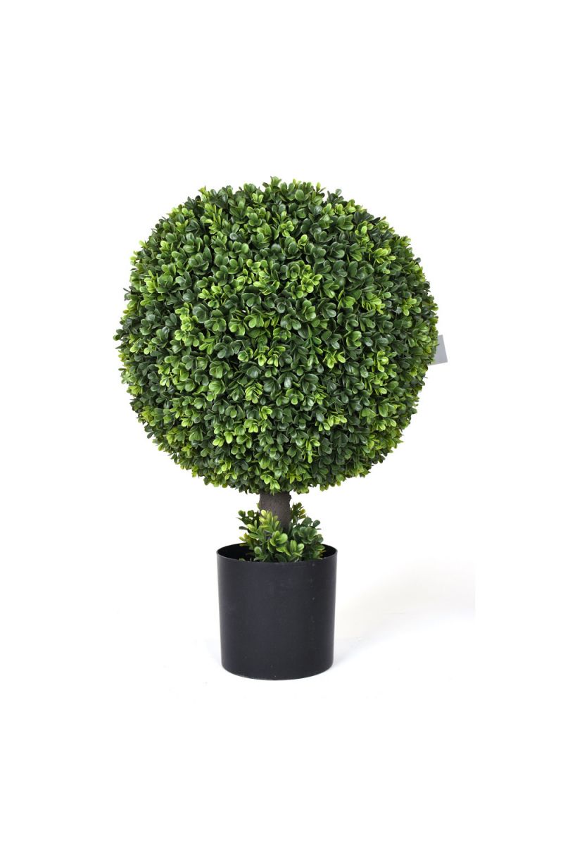 Faux UV Southern Boxwood Topiary 25" Green