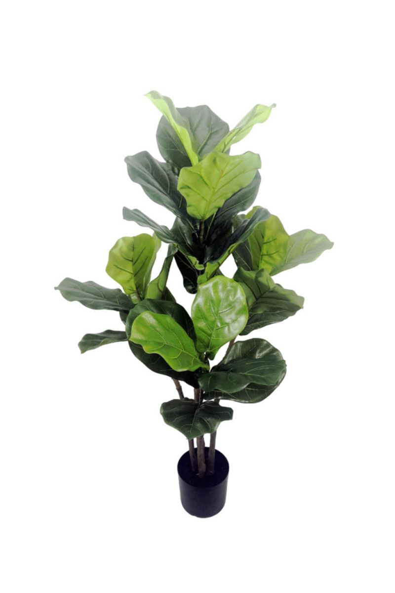 Faux Real Touch Fiddle Leaf Tree Potted 4' Green