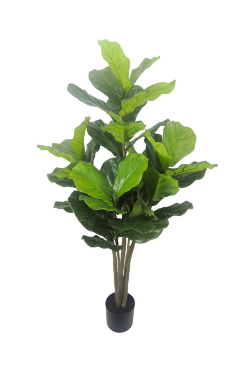 Faux Real Touch Fiddle Leaf Tree Potted 5' Green