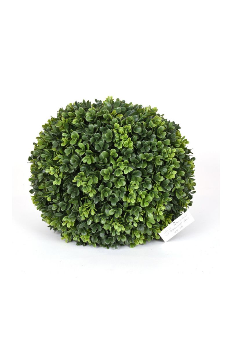 Faux UV Southern Boxwood Ball 9.5" Green
