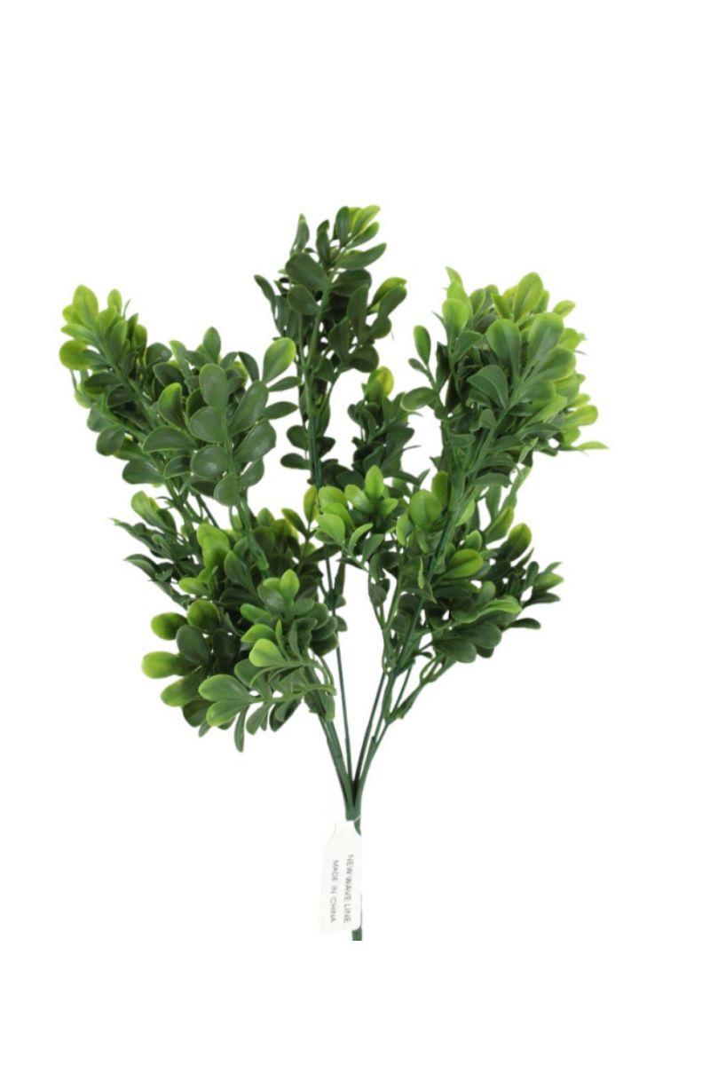 Faux Boxwood Bush 14" Green