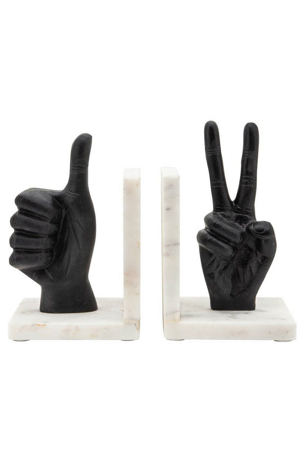 Hand Sign Bookends | Set Of 2