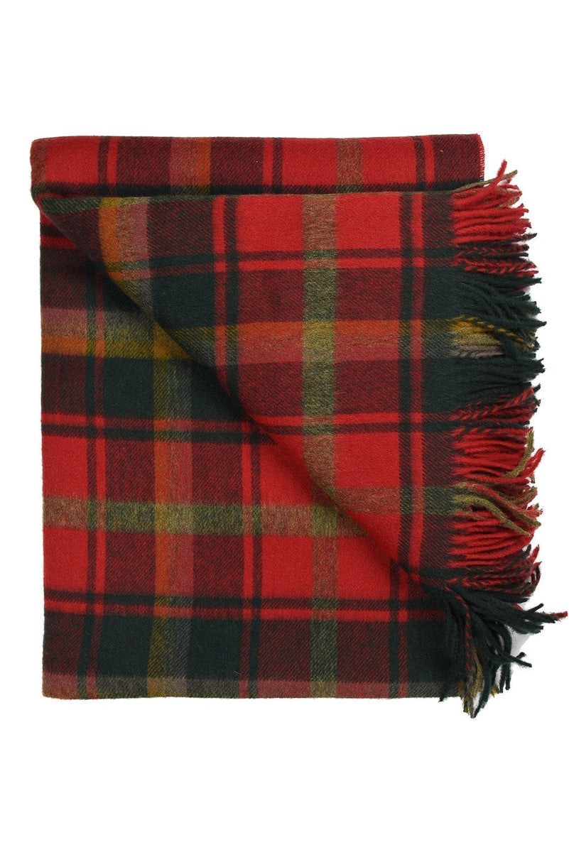 THROW TARTAN M/WL DARK MAPLE