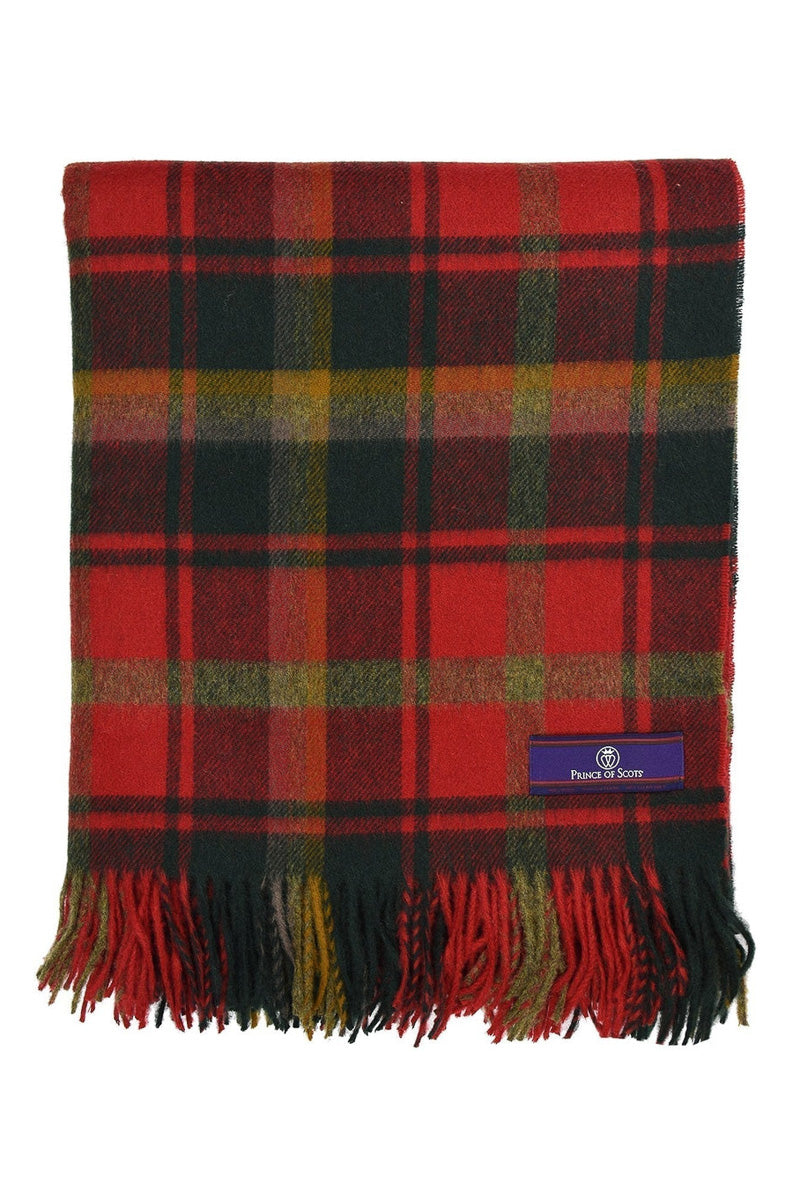 THROW TARTAN M/WL DARK MAPLE