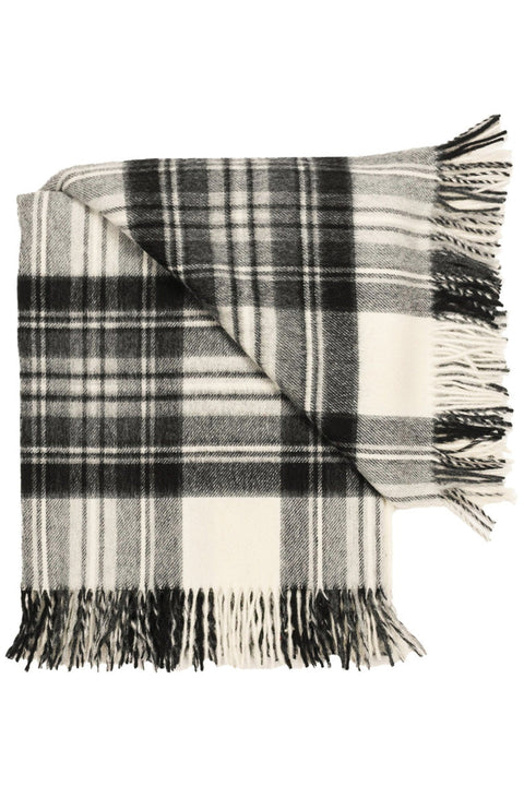 Prince of Scots | Highland Tartan Tweed Merino Wool Throw | Dress Grey Stewart