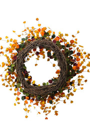 Wreath | Fall Colored Eucalyptus Wreath | 24"