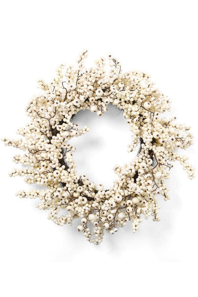 SILK WREATH WH BRRY/ROSHIP 24"