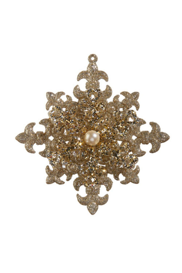 Pearl Broach Ornament 5"