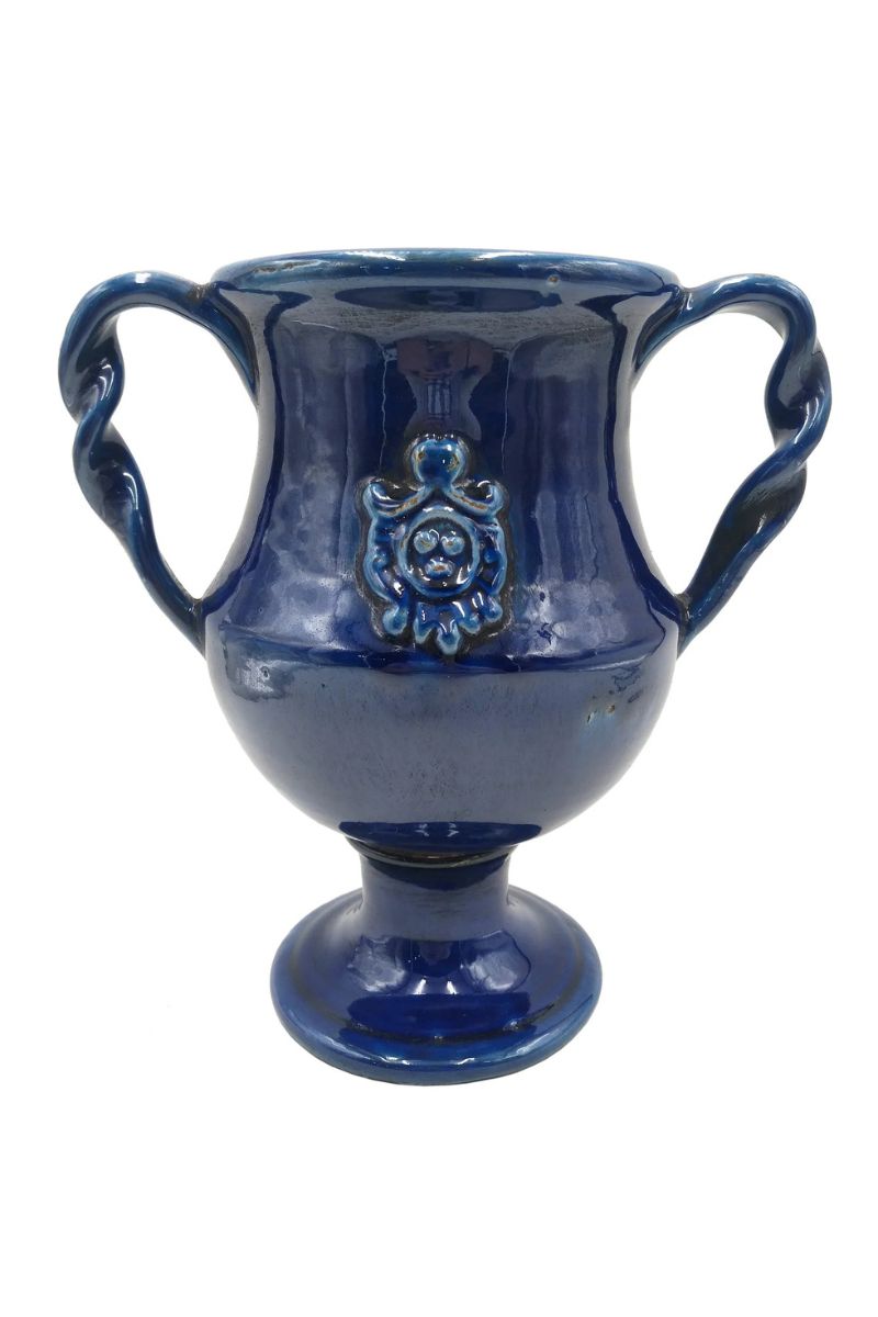 Rutherford Amphoral Urn 11" French Blue