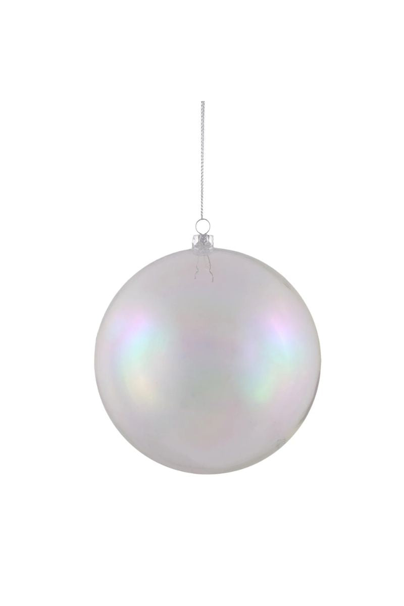 Iridescent Shatterproof Ball 4.75" Clear