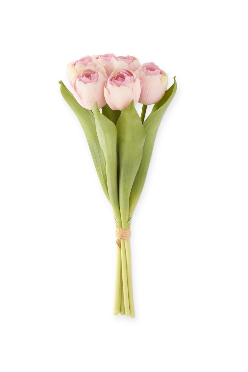 Faux Real Touch Tulip Bundle 13" Pink
