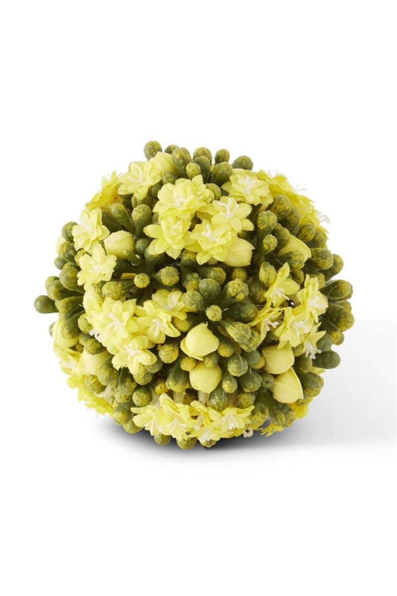 Faux Kalanchoe Ball 4" Yellow