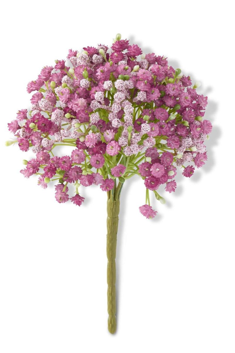 Faux Baby's Breath Pick 9" Pink